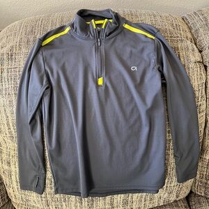 Gray Gap Fit Long sleeved quarter zip shirt